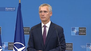 Jens Stoltenberg posle sastanka sa Vjosom Osmani [upl. by Imogen]