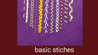 basic stitches [upl. by Anyrtak]