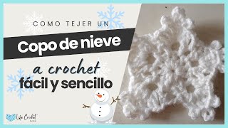 Como hacer un copo de nieve a crochet facil y sencillo  Life crochet [upl. by Elorac]