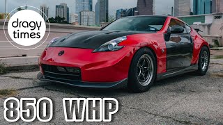 850 WHP Nissan 370Z TWIN TURBO  Acceleration 100200 kmh by Dragy Motorsports [upl. by Nairrod846]