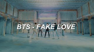 with MV BTS 방탄소년단  FAKE LOVE Easy Lyrics [upl. by Calise]