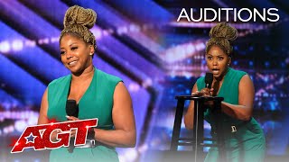 Crystal Powell Will Brighten Your Day With Her Hilarious StandUp Comedy  Americas Got Talent 2020 [upl. by Aveer]