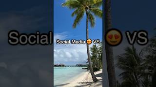 🏝️ EXPECTATIONS vs REALITY 🤣 BORA BORA 🏝️ travel borabora luxury trend boraborabeach travel [upl. by Assi]