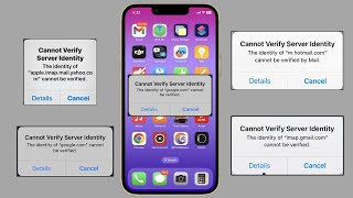 How to fix all problems of “Cannot Verify Server Identify” in iPhone [upl. by Eseila869]