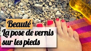 Bien appliquer son vernis sur les pieds  Tuto prédicure [upl. by Kreg]