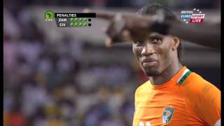 Zambia VS Ivory coast Final 2012 ALL PENALTY KICKS [upl. by Ecerahs]