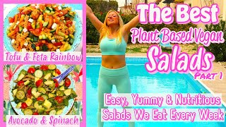 Vegan Salads  Plant Based Recipes  Mediterranean Diet  Healthy Salads  High Protein Gluten Free [upl. by Ocana]