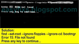 Solution Error 15 File not found Press any key to continue error Windows 7 [upl. by Namyac]