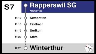 ZVV Ansagen S7 Rapperswil SGWinterthur  DPZ KISZ [upl. by Enisaj]