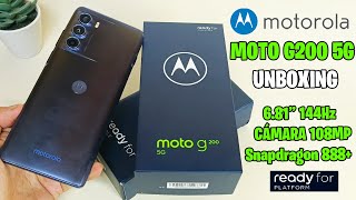 Motorola Moto G200 en Perú Unboxing teléfono Gamer con Snapdragon 888 y 144Hz pantalla LCD [upl. by Ilrac423]