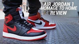 AIR JORDAN 1 HOMAGE TO HOME REVIEW [upl. by Bambi]