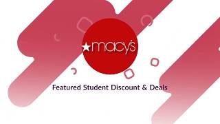 Macys Featured Student Discounts amp Deals [upl. by Camala451]