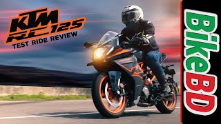 KTM RC 125 Full Test Ride Review  Team BikeBD [upl. by Olmsted422]