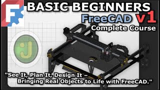 Basic Beginners FreeCAD v10  Introduction to Course [upl. by Minne]