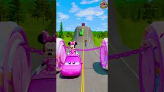 🚀Comical Cars🚗 amp Quirky Rides Tackle 2 Bollards Barbie🩷 and a Huge Chain in BeamNGdrive [upl. by Papagena]