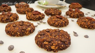 GALLETAS DE AVENA Y CHOCOLATE SIN HUEVO Y SIN AZÚCAR FÁCILES Y RÁPIDAS recetas de casa lm light [upl. by Etnelav]