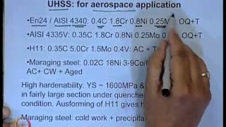 Mod01 Lec40 Ultra High Strength Steel [upl. by Kcirdorb]