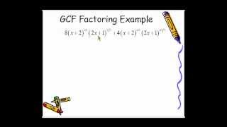 GCF Factoring for Calculus [upl. by Meingoldas]