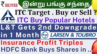 ITC  LampT  Tamil share market news  INDUSIND BANK  IRFC  IEX  Go Digit  Dixon Technologies [upl. by Beckie]