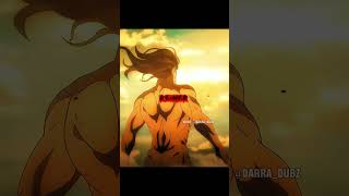 Eren Yeager Vs Reiner In hindi dubbed funny funny anime attackontitan shorts [upl. by Alyks959]