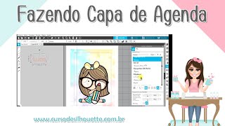 Como Fazer Arte para Capa de Agenda A5  Silhouette Studio [upl. by Ahsikel927]