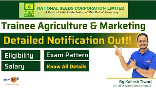 NSC Recruitment 2024 188 Vacancies  Trainee Agriculture amp Marketing  Detailed Notification Out [upl. by Anibla]