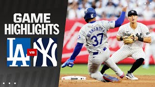 Dodgers vs Yankees Game Highlights 6724  MLB Highlights [upl. by Boyer]