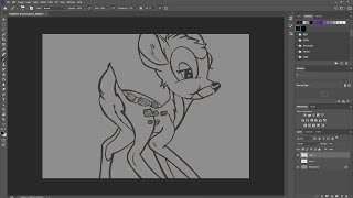 WaltDisney Bambi SpeedDrawing [upl. by Hulen]