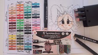 NOUVEAUX TWINMARKERS ACTION nuancier  explications feutresaalcool [upl. by Keli999]