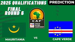 Mauritania vs Cape Verde Live Stream CAF Africa Nations Cup 2025 Qualifiers [upl. by Rramed]