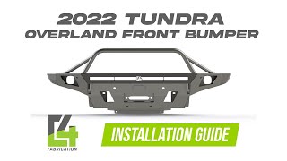 2022 Tundra Overland Front Bumper Installation [upl. by Merc]