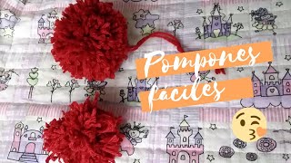 como hacer pompones fáciles  info 🔽 [upl. by Enirol]