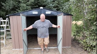 PatioWell Metal Shed Assembly 10x10 [upl. by Vincents18]