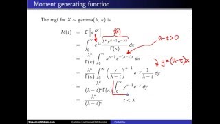 Gamma distribution moment generating function [upl. by Azyl708]