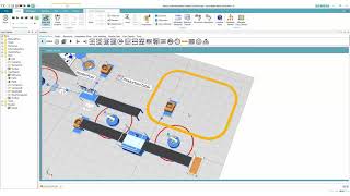 Tecnomatix Tutorial  How to model a simple AGV System [upl. by Nnayd]