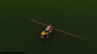 SelfPropelled Chafer Sprayer spraying barley [upl. by Jara]