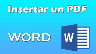 Como insertar un PDF en word [upl. by Adnolor]