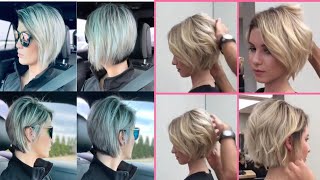 Short haircut ideas with fashion hair color  ZouhairBahaoui CuteGirlsHairstyles [upl. by Nuahsyar]