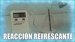 Reacción refrescante con bicarbonato y vinagre  Reacción endotérmica [upl. by Akihsay395]