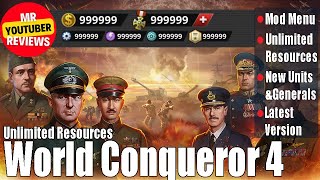 World Conqueror 4 Mod Apk  Mod Menu  Latest Version  Unlimited Resources [upl. by Inig]