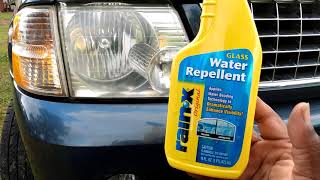 rain x water repellent treatment will this work on headlights [upl. by Sainana]