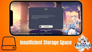 Insufficient Storage Space Error in Genshin Impact on iPhone  Storage Error Code9907 [upl. by Lurline]