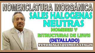 NOMENCLATURA INORGÁNICA  SALES HALOIDEAS NEUTRAS NOMBRES Y ESTRUCTURAS DE LEWIS [upl. by Ardnuahs]