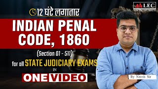 IPC  Indian Penal Code series in One Shot  All State Judiciary Exams  Nitesh sir ALEC Judiciary [upl. by Ahmed]