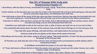 Oneyear Bible Reading Plan Day 101 Deuteronomy27amp28 Psalms101  God is in Control [upl. by Elburt]