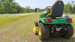 Az quotújquot John Deere x758 fűnyíró traktor bemutatása I introduce my new John Deere x758 lawn tractor [upl. by Oribelle]