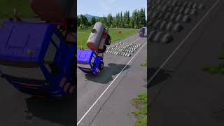 School Buses amp Trucks vs Big Speed Bumps Part24  Shorts truck [upl. by Xever51]