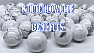 WHITE HOWLITE gemstonebenefits [upl. by Ymorej]