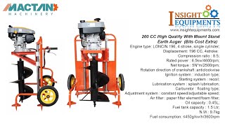 Earth Auger 200CC with Twowheel trolley amp 12quot bit amp 20quot bit call on 9822727219 [upl. by Morice]