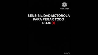 SENSIBILIDAD PARA MOTOROLA PARA PEGAR TODO ROJO ❌❌ [upl. by Ligriv]